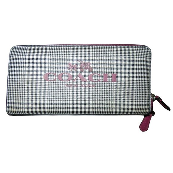 Coach 2014 Peyton Glen Plaid Printed Dome Cora Leather Satchel & Matching Wallet - Picture 10 of 16